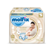 Molfix - pieluszki jednorazowe Pure&Soft Newborn 1; 2-5kg 80szt